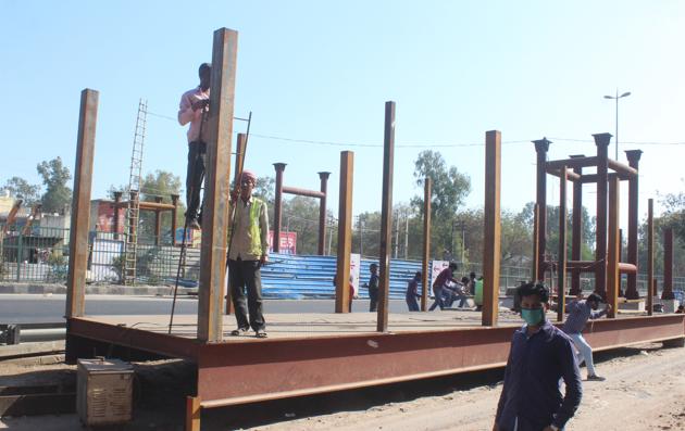 Deputy commissioner Pradeep Kumar Agrawal said all these works can begin once the employer gets permission from the district administration. (Yogendra Kumar/HT PHOTO) Deputy commissioner Pradeep Kumar Agrawal said all these works can begin once the employer gets permission from the district administration. (Yogendra Kumar/HT PHOTO)