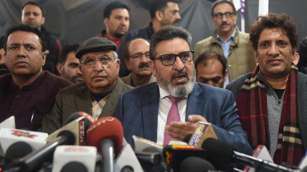 Former PDP leader, Syed Altaf Bukhari, has set up the J&K Apni Party, with the stated goal of bringing relief to the residents of the UT, and building confidence with Delhi (Waseem Andrabi/ Hindustan Times) Former PDP leader, Syed Altaf Bukhari, has set up the J&K Apni Party, with the stated goal of bringing relief to the residents of the UT, and building confidence with Delhi (Waseem Andrabi/ Hindustan Times)