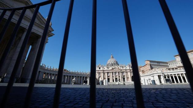 A view of the Saint Peter’s Square in Rome. Italy woke up on to deserted streets in an unprecedented lockdown on Tuesday after the government extended quarantine measures across the entire country in a bid to slow Europe’s worst outbreak of the coronavirus. (Guglielmo Mangiapane / REUTERS) A view of the Saint Peter’s Square in Rome. Italy woke up on to deserted streets in an unprecedented lockdown on Tuesday after the government extended quarantine measures across the entire country in a bid to slow Europe’s worst outbreak of the coronavirus. (Guglielmo Mangiapane / REUTERS)