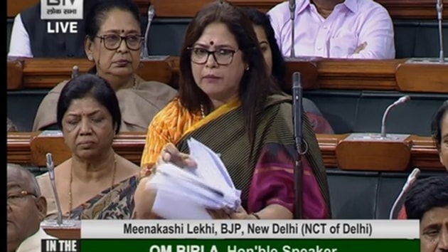 BJP MP Meenakshi Lekhi said BJP leaders had no hand in last month’s violence in northeast Delhi.(ANI)