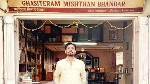 Irrfan Khan plays a middle class shopkeeper in Angrezi Medium. Irrfan Khan plays a middle class shopkeeper in Angrezi Medium.