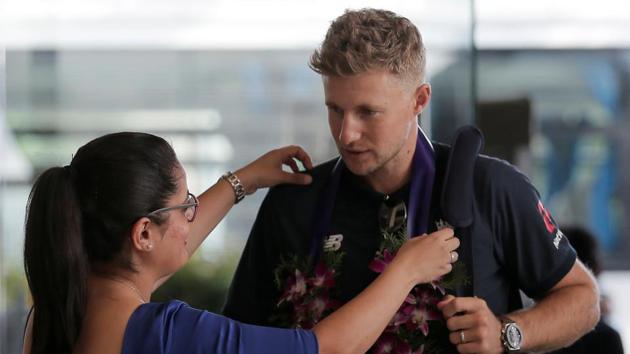 File image: England captain Joe Root is welcomed by a hotel staff. (REUTERS) File image: England captain Joe Root is welcomed by a hotel staff. (REUTERS)