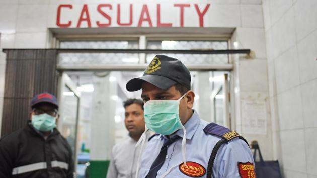 Municipalities have roped in more than 5,000 peripheral health workers to trace friends, family members and work colleagues of the five people who have so far tested positive (Sanchit Khanna/HT PHOTO) Municipalities have roped in more than 5,000 peripheral health workers to trace friends, family members and work colleagues of the five people who have so far tested positive (Sanchit Khanna/HT PHOTO)
