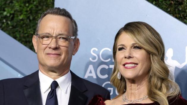 Tom Hanks revealed his and wife Rita Wilson’s coronavirus diagnosis with social media posts.(REUTERS)