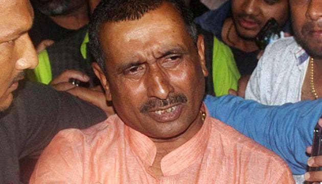 Unnao rape accused Kuldeep Singh Sengar who has been sentenced with lifetime imprisonment by a Delhi Court, in New Delhi on Friday.(ANI file photo)