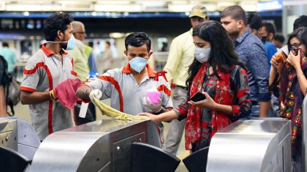Masks and sanitisers have been brought under essential commodities by the central government (HT Photo/Raj k Raj) Masks and sanitisers have been brought under essential commodities by the central government (HT Photo/Raj k Raj)