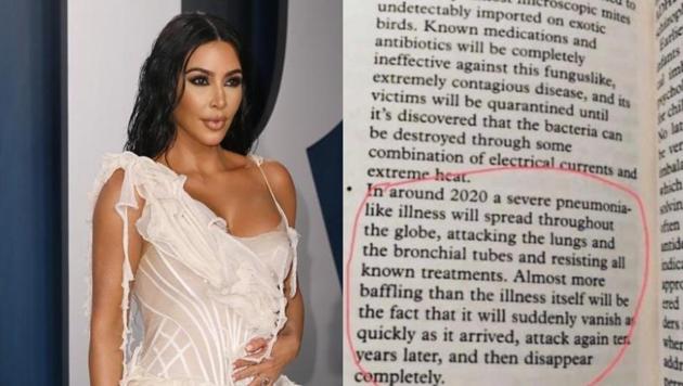 Kim Kardashian has shared an excerpt about a psychic’s coronavirus prediction from more than 12 years ago.