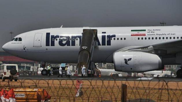 An Iran Air flight brought back second batch of Indians from Iran (HT Photo/Satyabrata Tripathy) An Iran Air flight brought back second batch of Indians from Iran (HT Photo/Satyabrata Tripathy)
