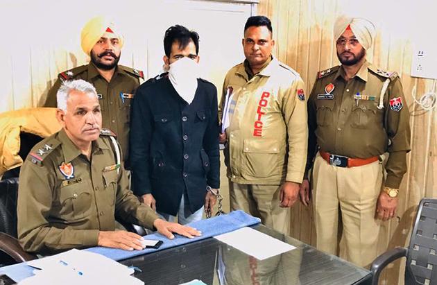 The accused in Ludhiana police custody on Saturday. (HT PHOTO) The accused in Ludhiana police custody on Saturday. (HT PHOTO)