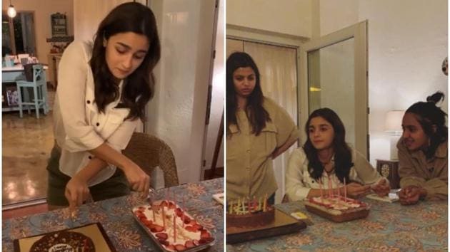 Alia Bhatt celebrates birthday with sister Shaheen and actor Akanksha Ranjan.