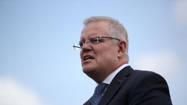 Australian Prime Minister Scott Morrison speaks during a joint press conference.(REUTERS)