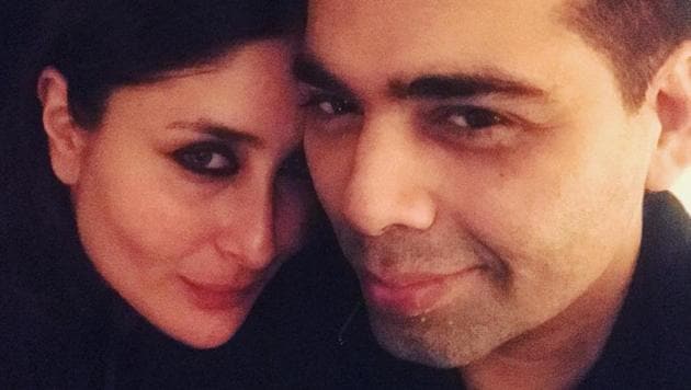 Karan Johar poses with Kareena Kapoor.