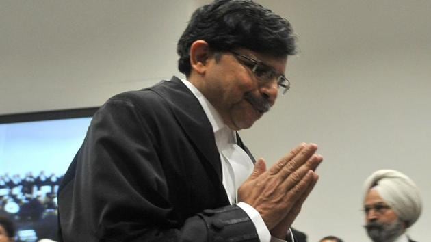 Justice S Muralidhar takes oath at the Punjab and Haryana High Court, on March 06.(Ravi Kumar/HT Photo)