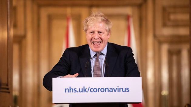 Boris Johnson, U.K. prime minister, gestures while speaking during a coronavirus news conference inside number 10 Downing Street on Monday, March 16, 2020. (Bloomberg) Boris Johnson, U.K. prime minister, gestures while speaking during a coronavirus news conference inside number 10 Downing Street on Monday, March 16, 2020. (Bloomberg)