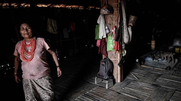 Her mother Jang Ngon picked up the story, describing the case of a man suffering from severe swelling all over his body which did not respond to treatment at the hospital, a day’s walk away. “We needed to call his soul back from the jungle, so we sacrificed a chicken and the patient got better,” said Jang Ngon -- who believes she is around 50-years-old. (Ye Aung Thu / AFP)