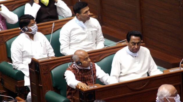 Madhya Pradesh Chief Minister Kamal Nath during the budget session of the Madhya Pradesh State Assembly in Bhopal on Monday, March 16, 2020. (ANI) Madhya Pradesh Chief Minister Kamal Nath during the budget session of the Madhya Pradesh State Assembly in Bhopal on Monday, March 16, 2020. (ANI)