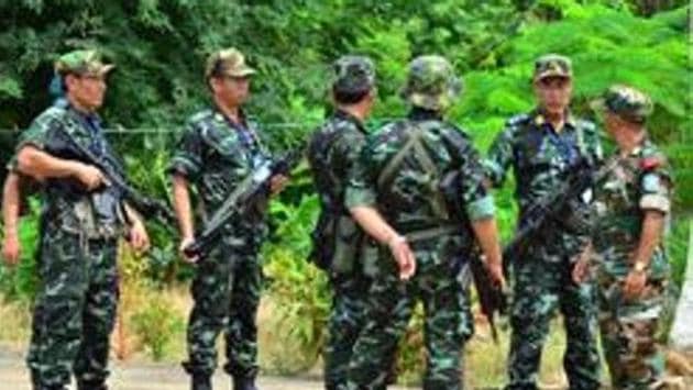NSCN-IM rebels in one of their camps. (HT File Photo) NSCN-IM rebels in one of their camps. (HT File Photo)