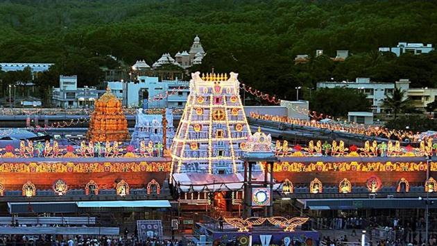 The Tirumala Tirupati Devasthanams has been regulating pilgrims inflow into the famed Tirumala temple by allotting time slot tokens to pay obeisance to Lord Venkateshwara.(PTI File Photo)