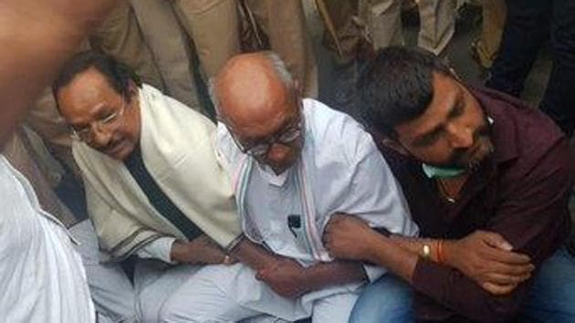 The 22 Congress lawmakers from Madhya Pradesh in Bengaluru appeared before the media on Tuesday and said they were with BJP leader Jyotiraditya Scindia and had not been held captive. (Photo @INCKarnataka) The 22 Congress lawmakers from Madhya Pradesh in Bengaluru appeared before the media on Tuesday and said they were with BJP leader Jyotiraditya Scindia and had not been held captive. (Photo @INCKarnataka)
