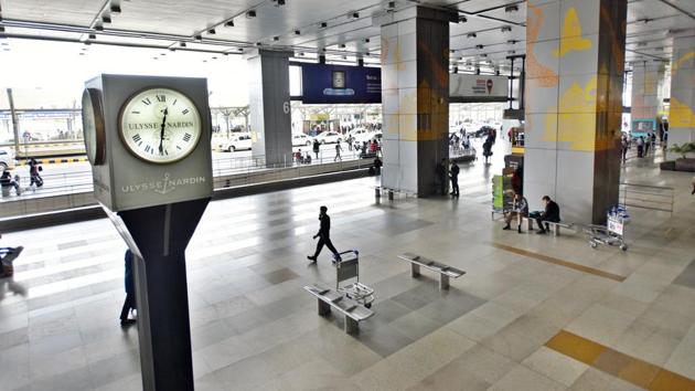 Low footfall seen at Indira Gandhi International (IGI) Airport amid rising coronavirus fear, in New Delhi, India, on Monday, March 16, 2020. (Amal KS/HT photo)