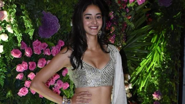 Ananya Panday at actor Armaan Jain's wedding reception in Mumbai.(IANS)