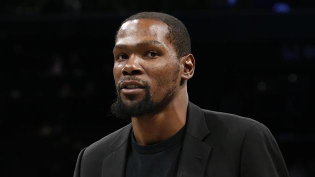 Jan 7, 2020; Brooklyn, New York, USA; Brooklyn Nets forward Kevin Durant (USA TODAY Sports) Jan 7, 2020; Brooklyn, New York, USA; Brooklyn Nets forward Kevin Durant (USA TODAY Sports)