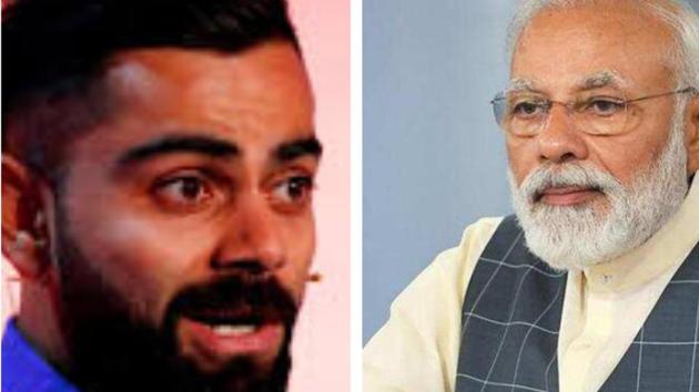PM Modi and Virat Kohli. (ANI/PTI/HT Collage) PM Modi and Virat Kohli. (ANI/PTI/HT Collage)