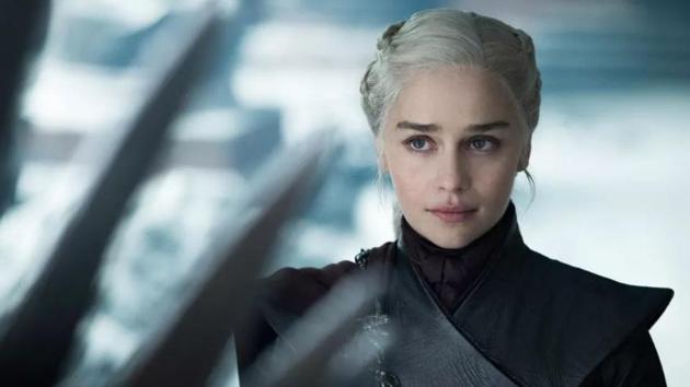 Emilia Clarke as Daenerys Targaryen in Game of Thrones.