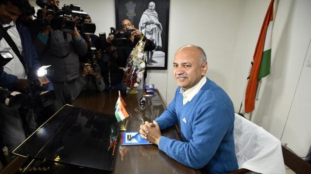 Deputy CM of Delhi Manish Sisodia(Sanjeev Verma/HT PHOTO)