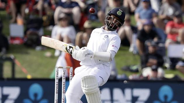 India's Cheteshwar Pujara avoids a bouncer while batting (AP) India's Cheteshwar Pujara avoids a bouncer while batting (AP)