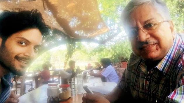 Ali Fazal with his dad. Ali Fazal with his dad.