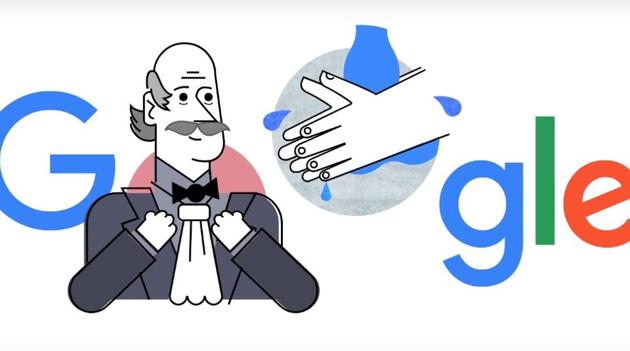 Google Doodle recognizes Dr Ignaz Semmelweis, first person to discover the medical benefits of handwashing. (google.com) Google Doodle recognizes Dr Ignaz Semmelweis, first person to discover the medical benefits of handwashing. (google.com)