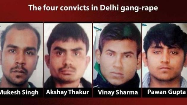 A combo picture of the four men convicted in the December 16 2012 Delhi gang-rape case.(HT Archive)