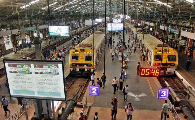 A screen is installed at the Churchgate Station displaying preventive measures against the coronavirus, in Mumbai on Wednesday. (ANI) A screen is installed at the Churchgate Station displaying preventive measures against the coronavirus, in Mumbai on Wednesday. (ANI)