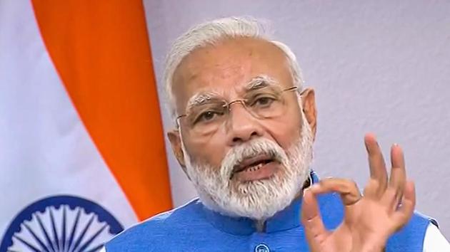 Prime Minsiter Narendra Modi deliberated on the ways to check the spread of coronavirus with the chief ministers of various states via video link.(PTI) Prime Minsiter Narendra Modi deliberated on the ways to check the spread of coronavirus with the chief ministers of various states via video link.(PTI)