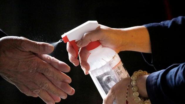 Earlier this month, the government had declared sanitizers and masks “essential commodities” to prevent hoarding and price manipulation of such goods. (Reuters (Image for representational purpose))