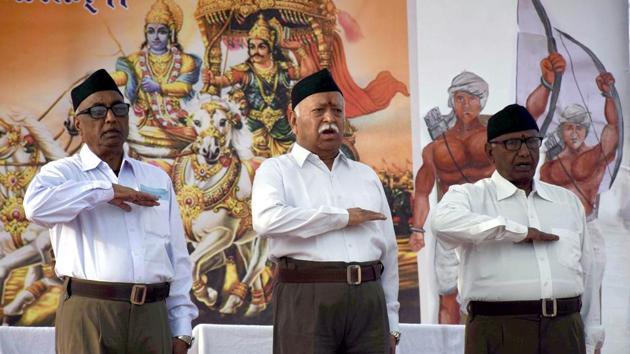 RSS chief Mohan Bhagwat during the ‘Sangh Samagam’ at Ranchi University Ground. (ANI/ File photo) RSS chief Mohan Bhagwat during the ‘Sangh Samagam’ at Ranchi University Ground. (ANI/ File photo)