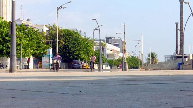 Deserted view of a street in Goa. (ANI) Deserted view of a street in Goa. (ANI)