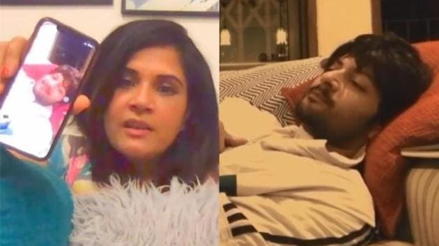 Richa Chadha an Ali Fazal have shared a glimpse of their long video chat on Instagram.