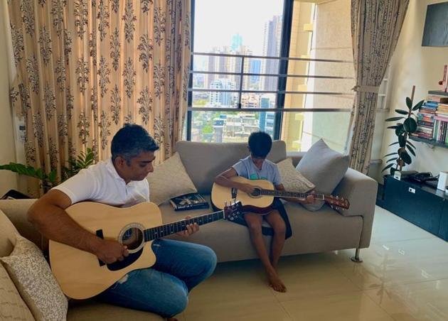 Their tutor’s not visiting for the father-son guitar lessons any more, so Siddharth and his dad Sachin spend some time every day practising together. But even with board games, study and limited play, Siddharth is having trouble sleeping because of pent-up restless energy, his parents say.
