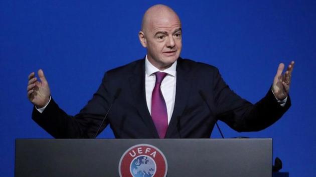 FIFA President Gianni Infantino during the UEFA Congress. (REUTERS) FIFA President Gianni Infantino during the UEFA Congress. (REUTERS)