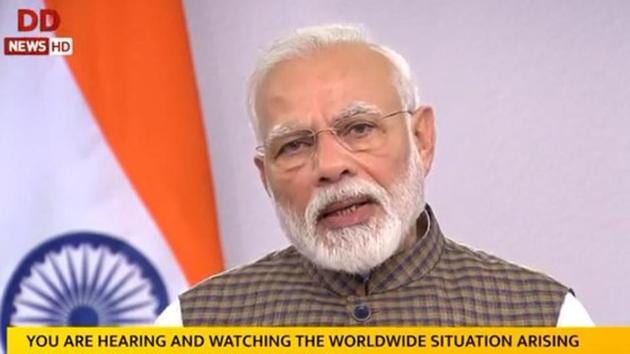 Prime Minister Narendra Modi during his televised address to the nation on coronavirus on March 24, 2020. (ANI) Prime Minister Narendra Modi during his televised address to the nation on coronavirus on March 24, 2020. (ANI)