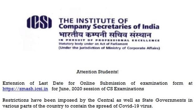 ICSI CS June 2020 exam. (Screengrab) ICSI CS June 2020 exam. (Screengrab)