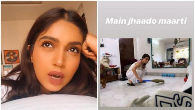 Fatima Sana Shaikh and Bhumi Pednekar added Instagram stories to talk about their self isolation activities.