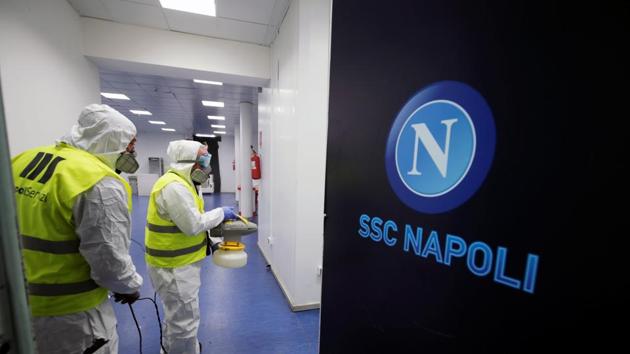 Italian clubs Napoli and Lazio have both postponed their planned return to training this week(REUTERS)