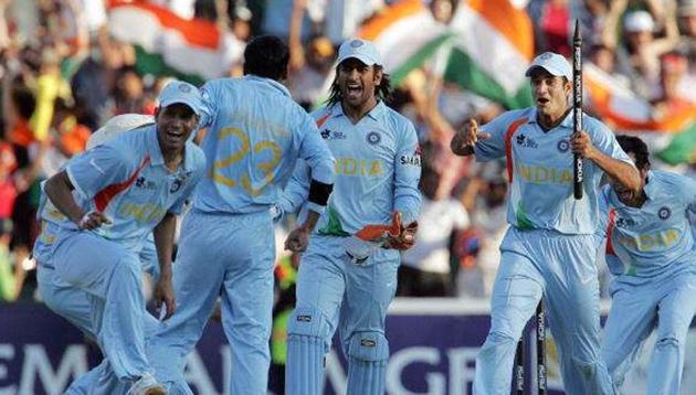 MS Dhoni and Joginder Sharma were part of the winning T20 World Cup side in 2007 (Twitter) MS Dhoni and Joginder Sharma were part of the winning T20 World Cup side in 2007 (Twitter)