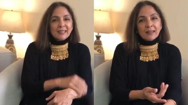 Neena Gupta shows off her new necklace on Instagram.