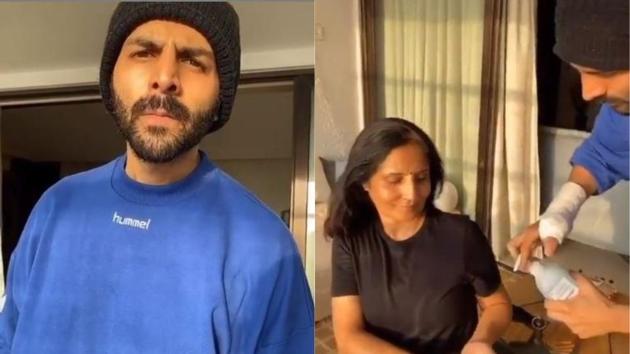 Even Kartik Aaryan’s mum made an appearance in the new video.