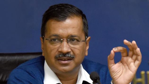 Chief Minister Arvind Kejriwal said five more people had been tested positive to the SARS-Cov-2 pathogen that causes coronavirus disease. (Sonu Mehta/HT PHOTO) Chief Minister Arvind Kejriwal said five more people had been tested positive to the SARS-Cov-2 pathogen that causes coronavirus disease. (Sonu Mehta/HT PHOTO)