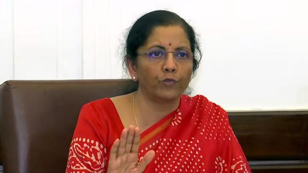 Finance Minister Nirmala Sitharaman announced a comprehensive relief package for the vulnerable section of the country affected by Covid-19 lockdown.(ANI Photo)